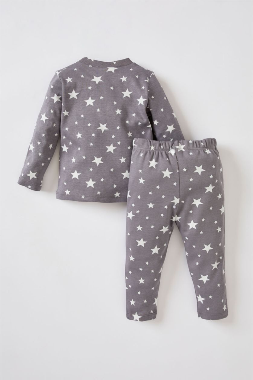 BÉBÉ GARÇON Gris Pyjama en coton biologique à manches longues et motif étoile pour bébé garçon