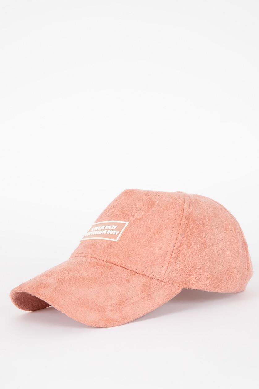 Women Pink Women Suede Cap Hat