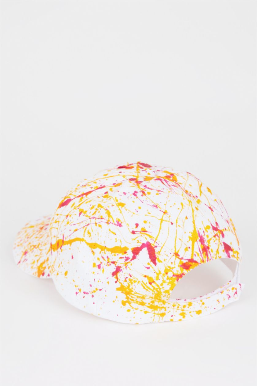 Kadın Pembe Kadın Desenli Cap Şapka