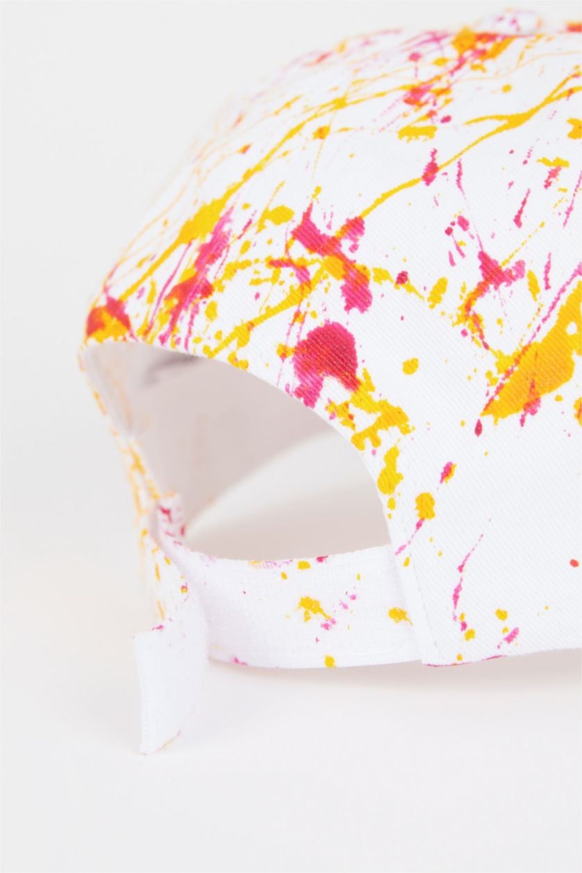 Kadın Pembe Kadın Desenli Cap Şapka