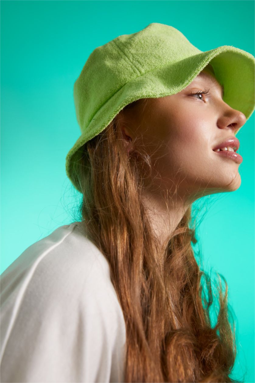 FEMME Vert Clair Bonnet en coton pour Femme