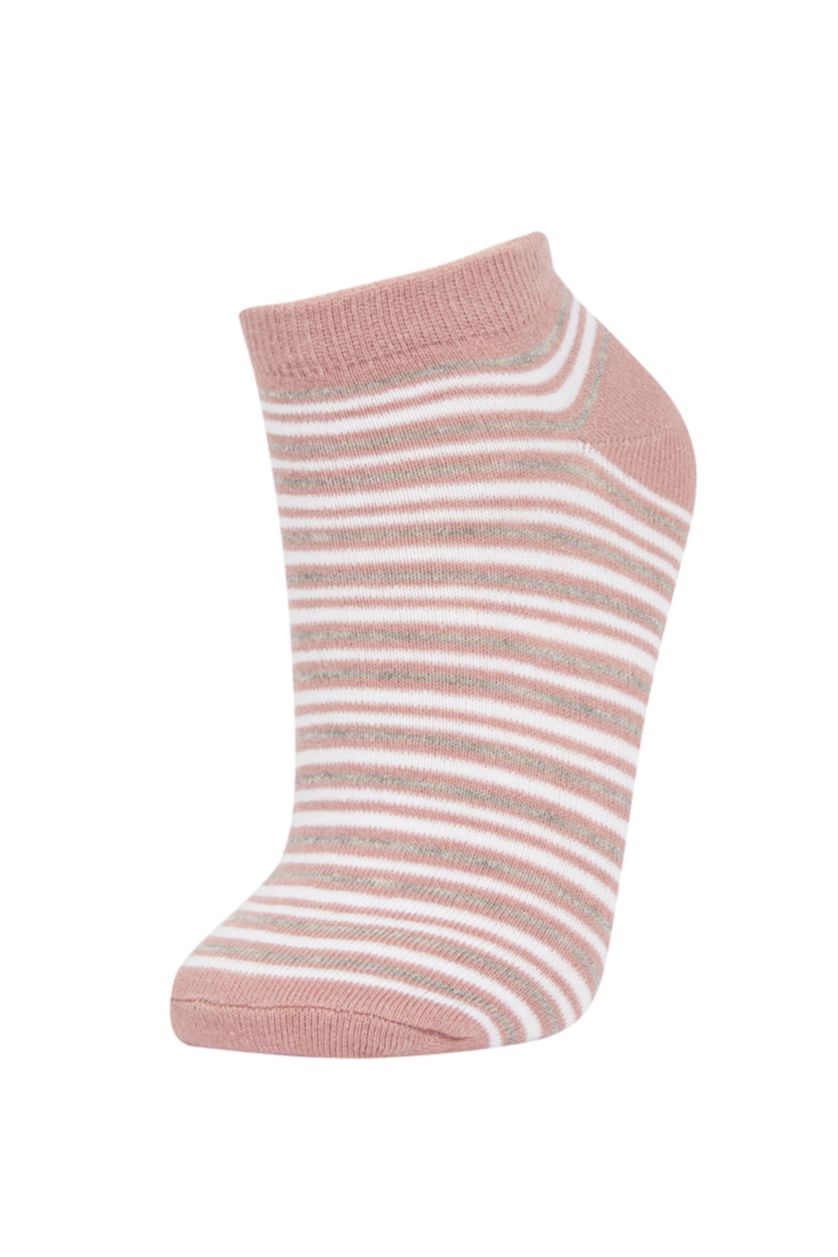WOMAN Pink 3 piece Cotton Short Socks