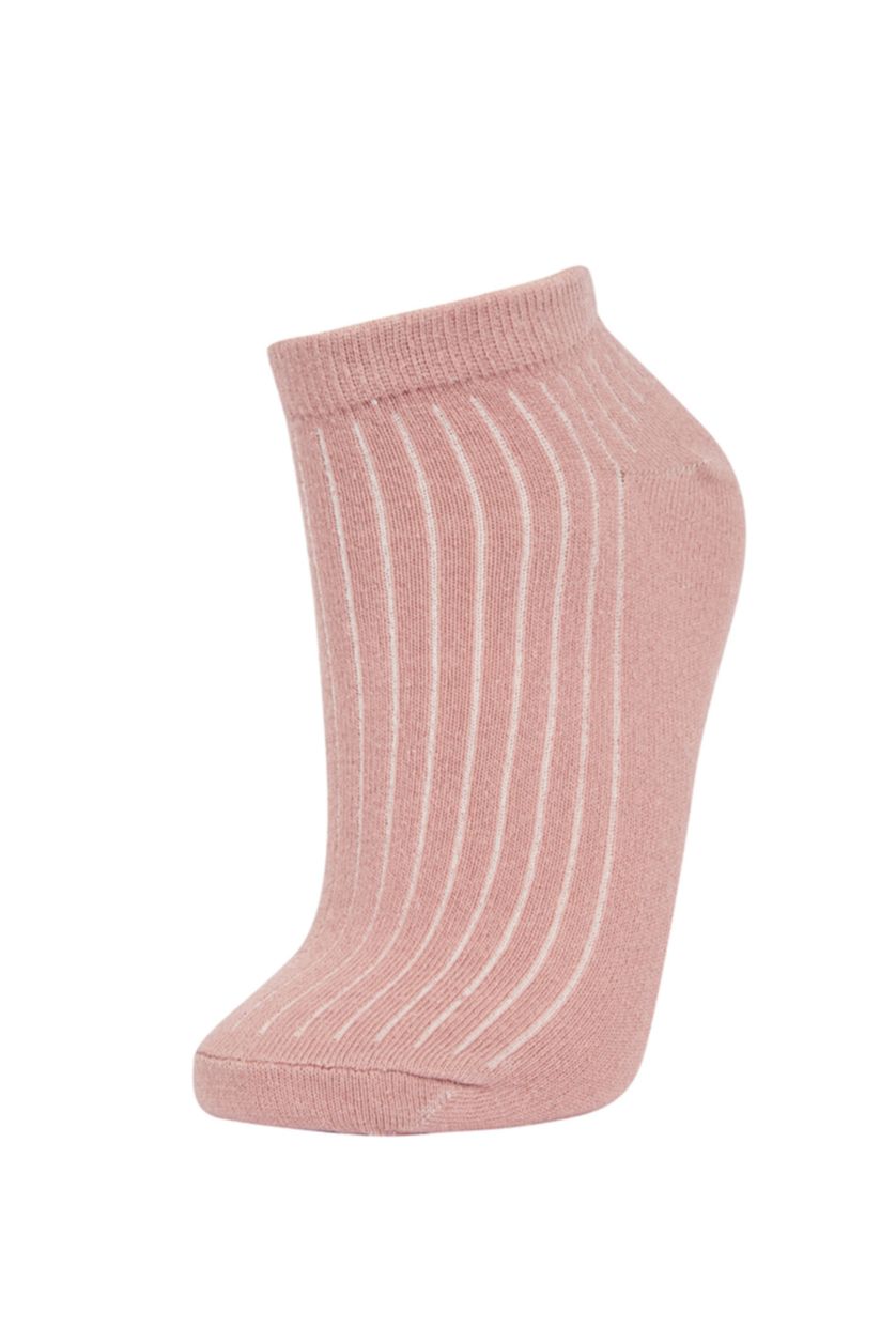 WOMAN Pink 3 piece Cotton Short Socks