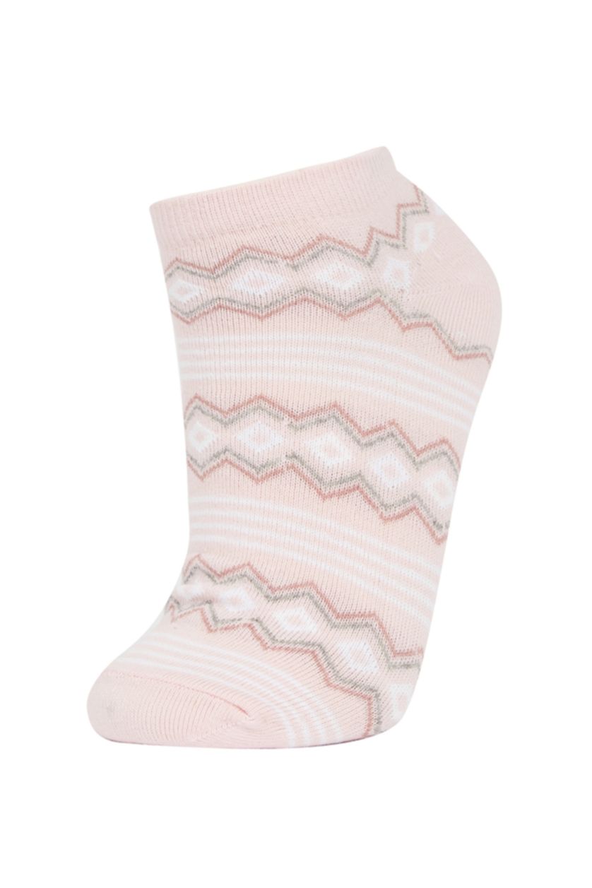 WOMAN Pink 3 piece Cotton Short Socks