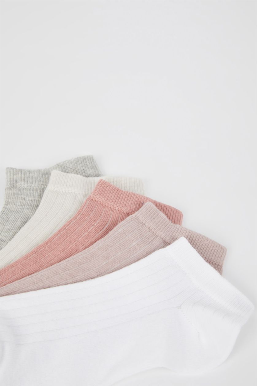 Kadın Karma Kadın 5'li Pamuklu Derbi Patik Çorap