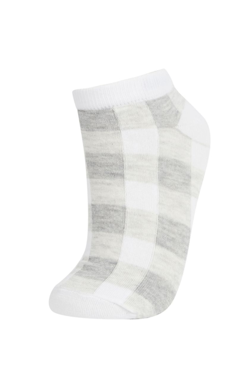 WOMAN Light Grey Women's Cotton 5 Pack Short Socks