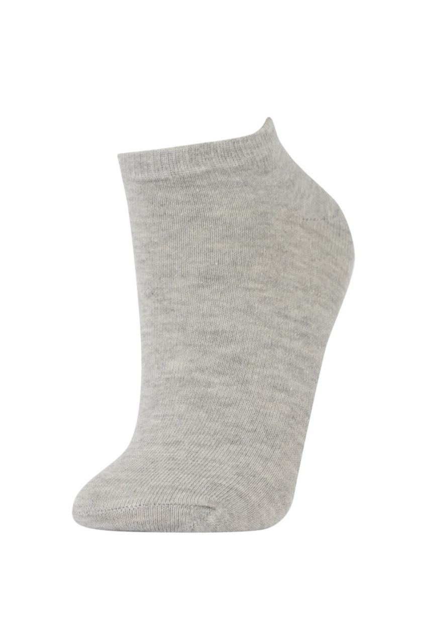FEMME Gris Lot de 3 paires de chaussettes courtes en coton pour femme