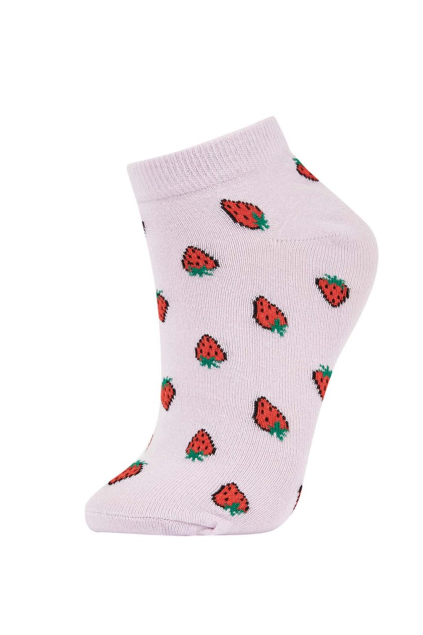 Kadın Karma Kadın 3'lü Pamuklu Patik Çorap