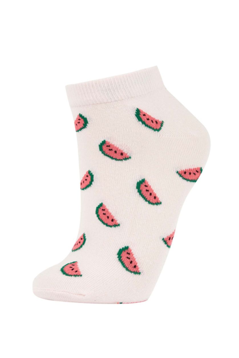 Kadın Karma Kadın 3'lü Pamuklu Patik Çorap