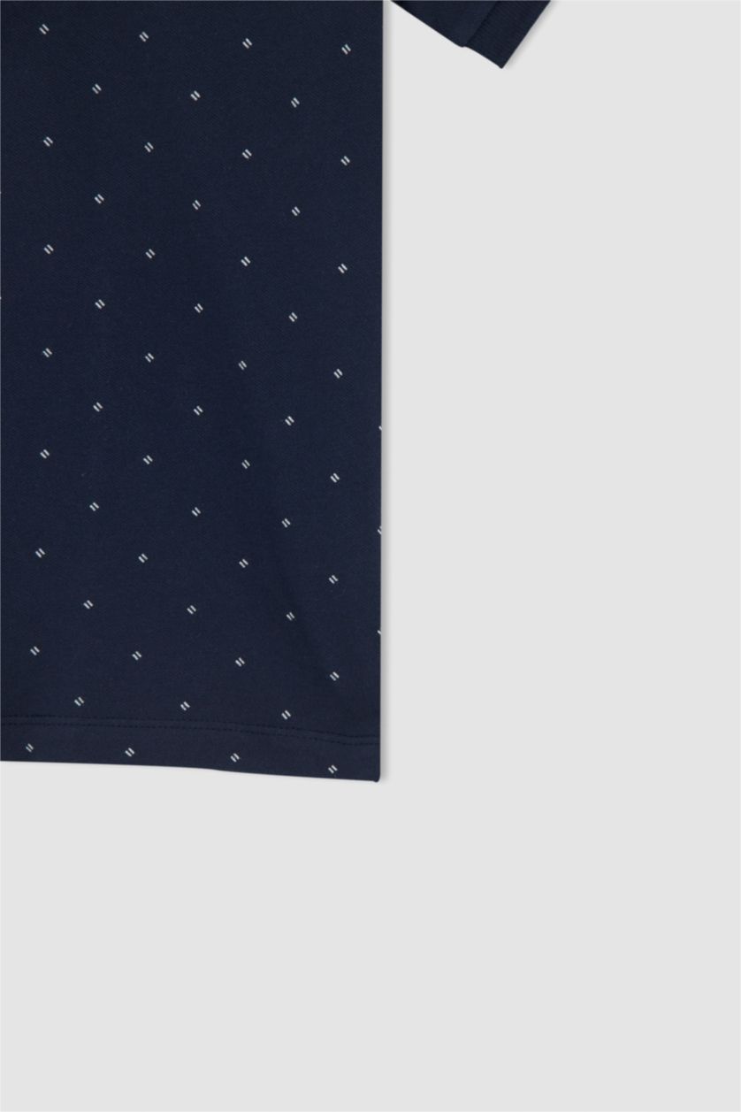 BOYS & TEENS NAVY Boy Regular Fit Short Sleeve Polka Dot Print T-Shirt