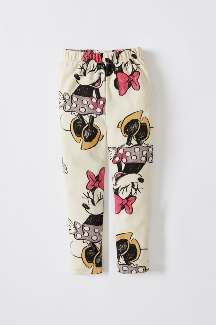 BABY GIRL Beige Minnie Mouse Licenced Long Sleeve Sweatshirt & Jogger Set