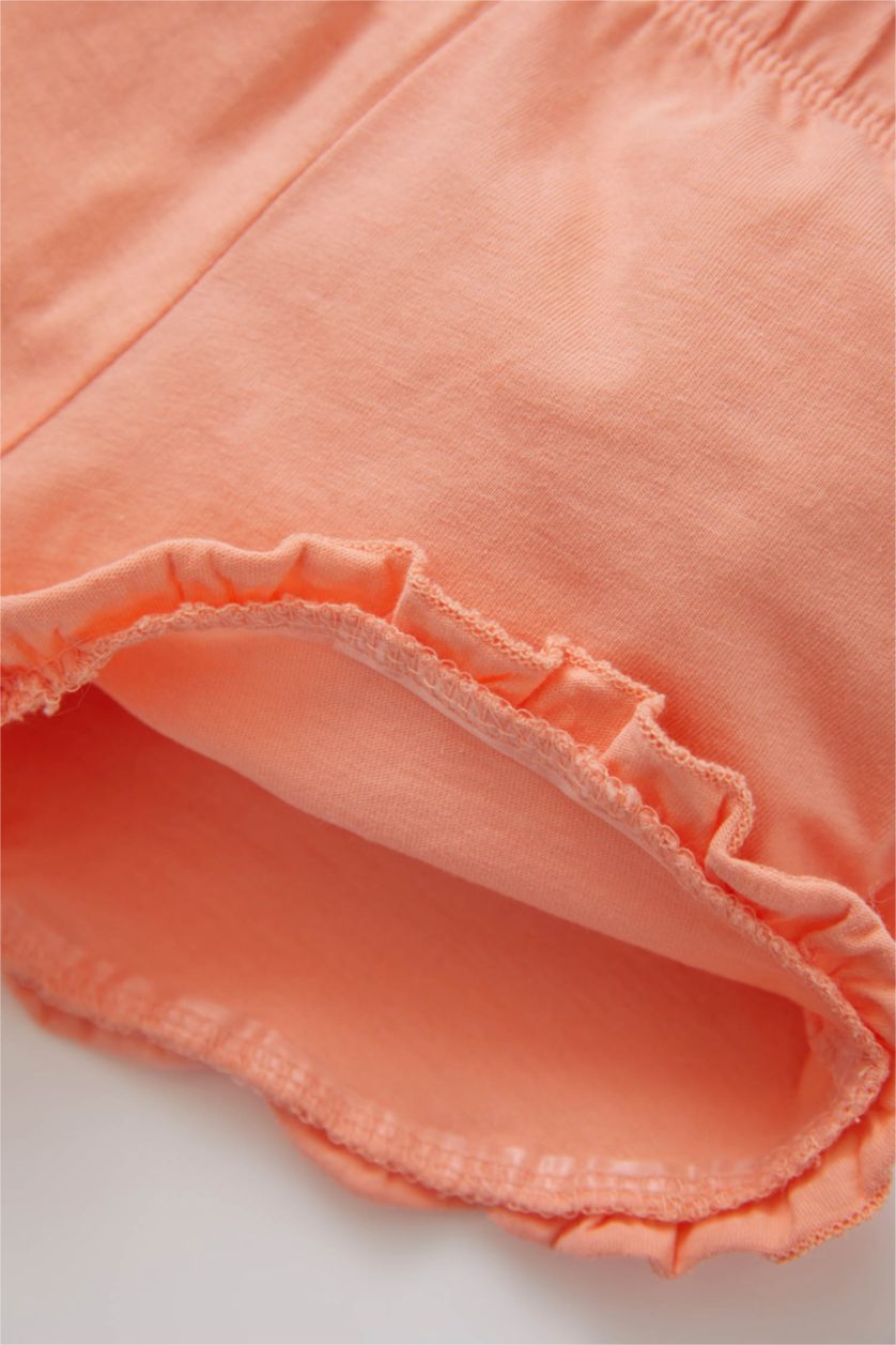 BABY GIRL Salmon Baby Girl Regular Fit Basic Shorts