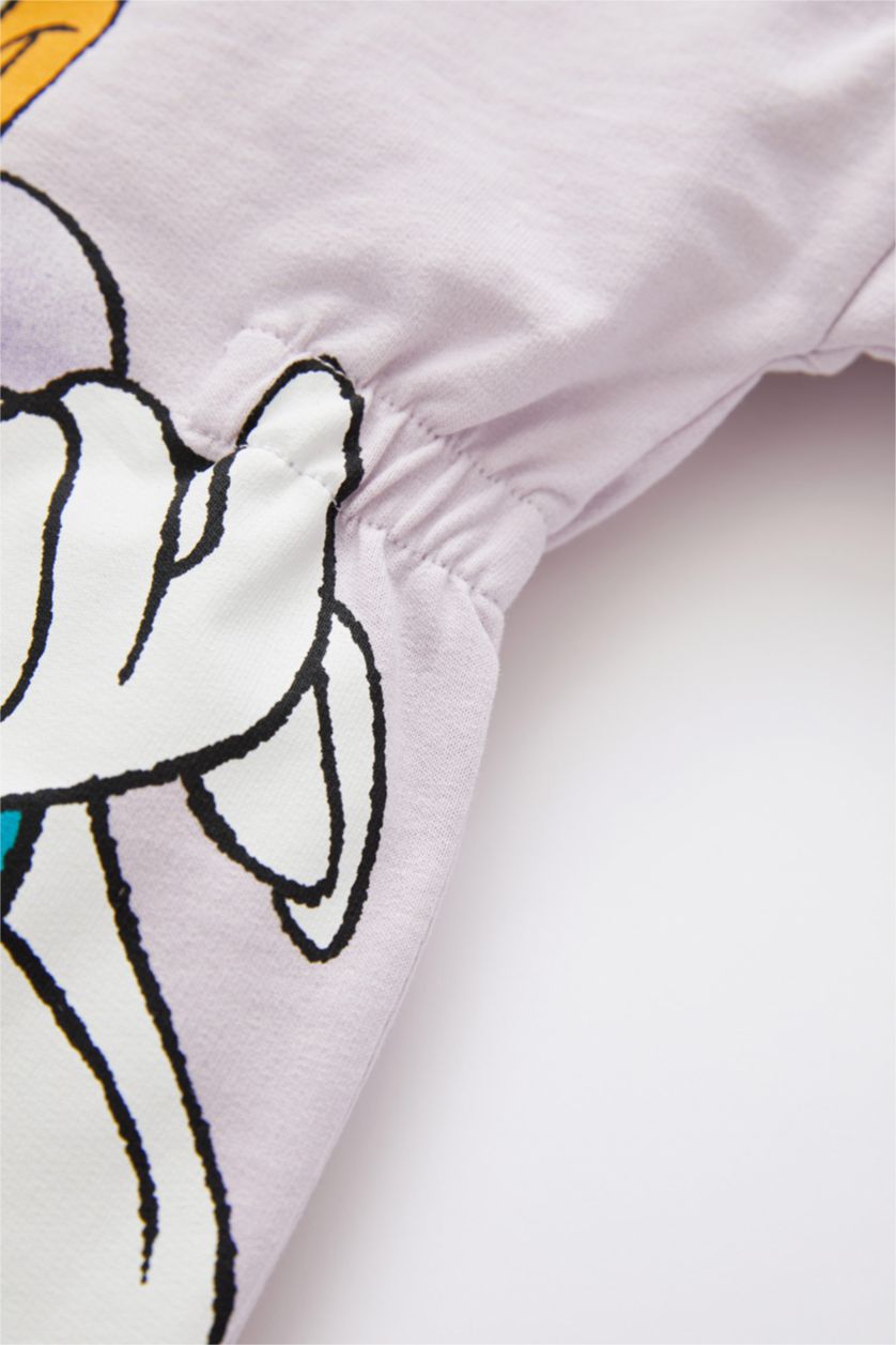 BABY GIRL Light Pink Daisy Duck Licenced Long Sleeve Mini Dress