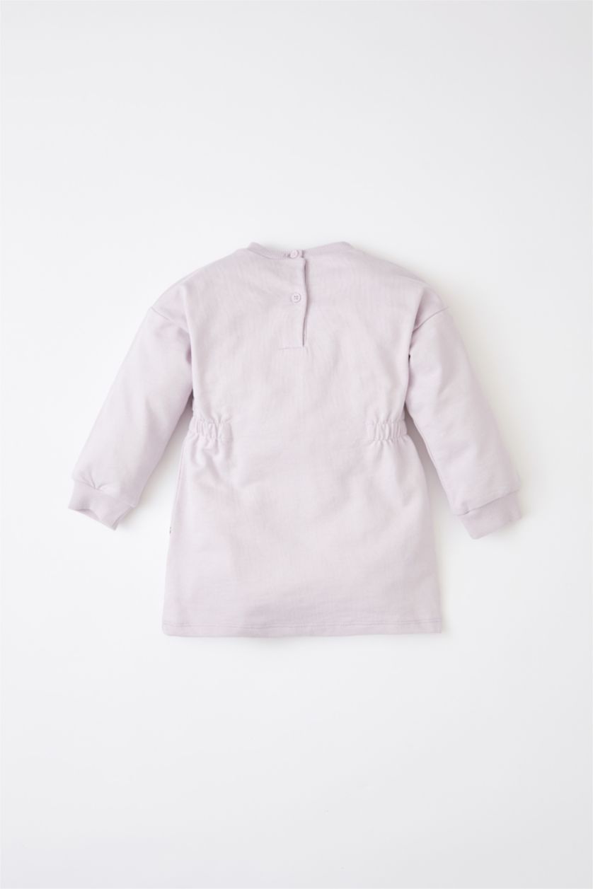 BABY GIRL Light Pink Daisy Duck Licenced Long Sleeve Mini Dress