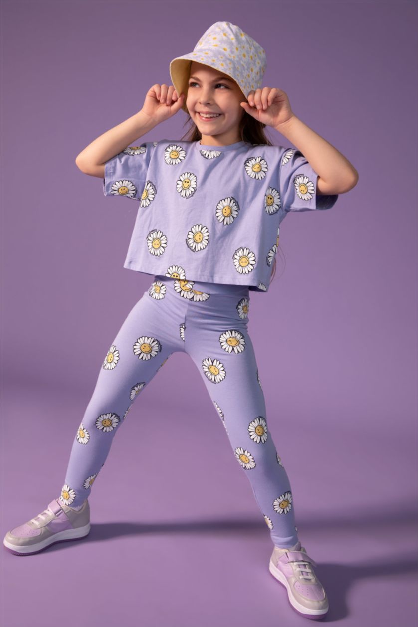 Kız Çocuk - Genç Kız Mavi Kız Çocuk SmileyWorld Lisanslı Regular Fit Kısa Kollu Pamuklu Tişört