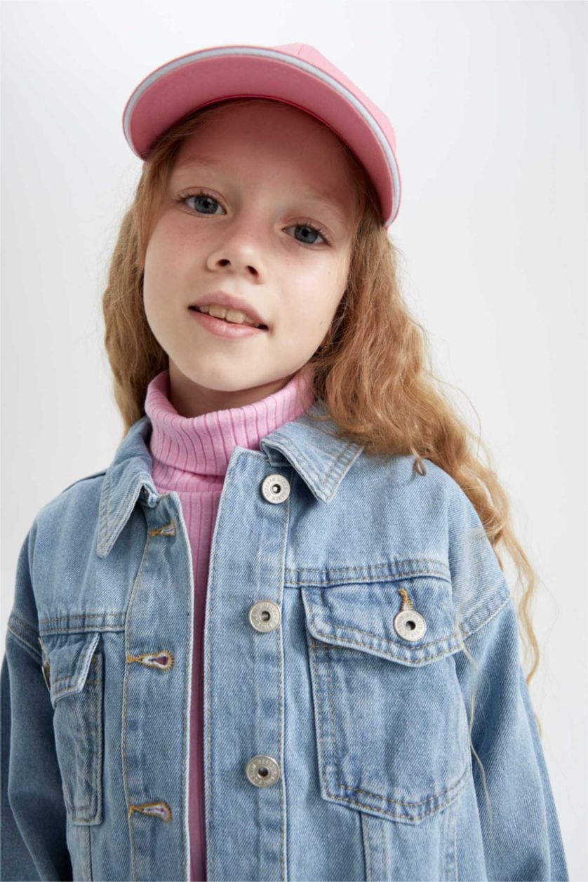 بنات أزرق فاتح جاكيت