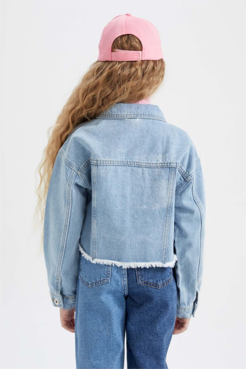 بنات أزرق فاتح جاكيت