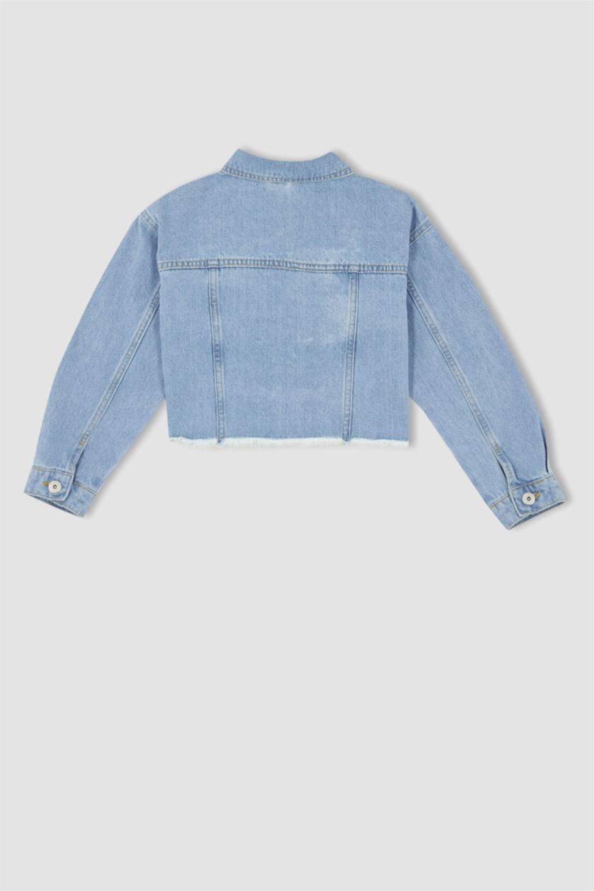 بنات أزرق فاتح جاكيت