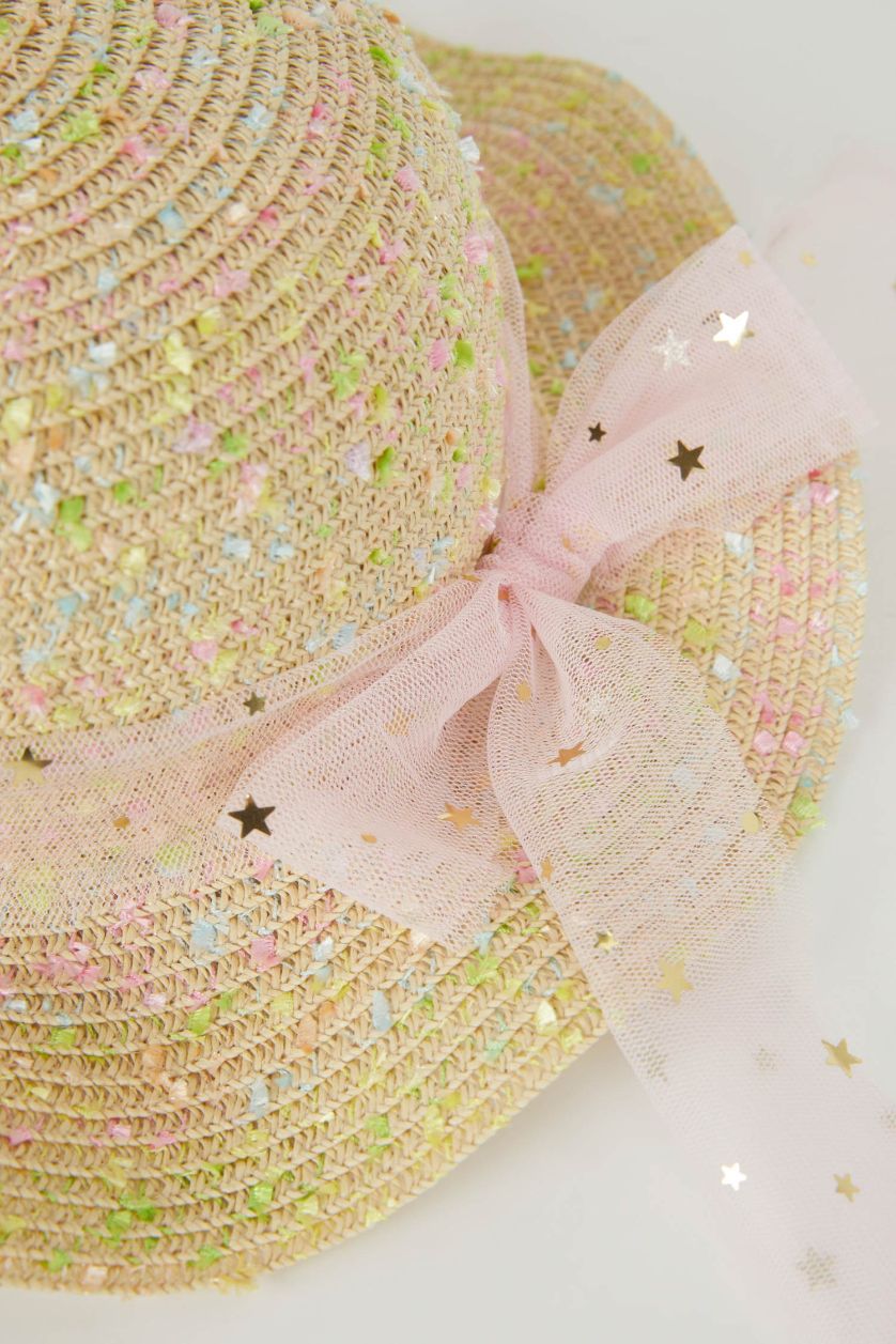 Girls & Teens Sand Girl Embroidered Straw Hat