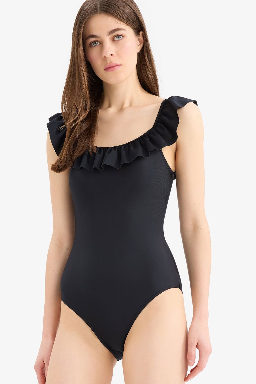 Kadın Siyah Regular Fit Mayo