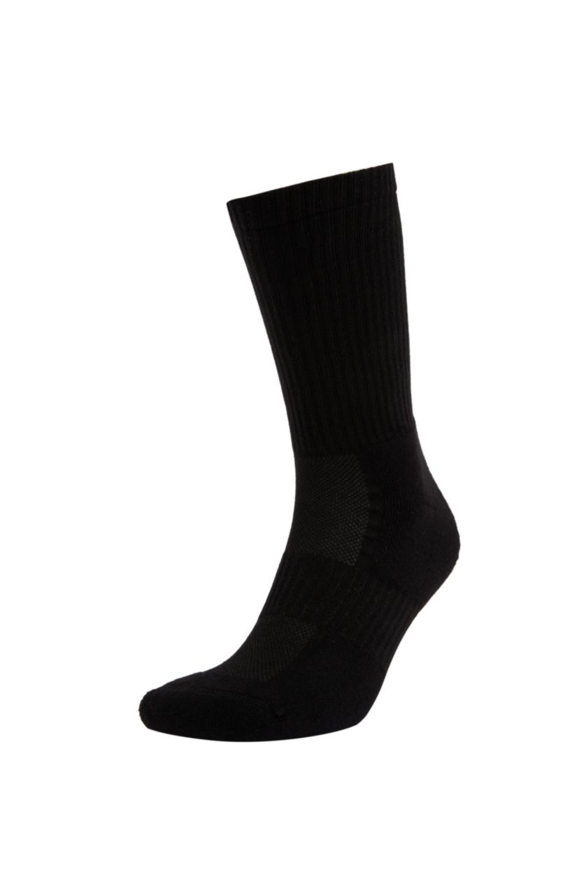 MAN Black Defacto Fit Men's Cotton 2-Pack Sports Long Terry Socks