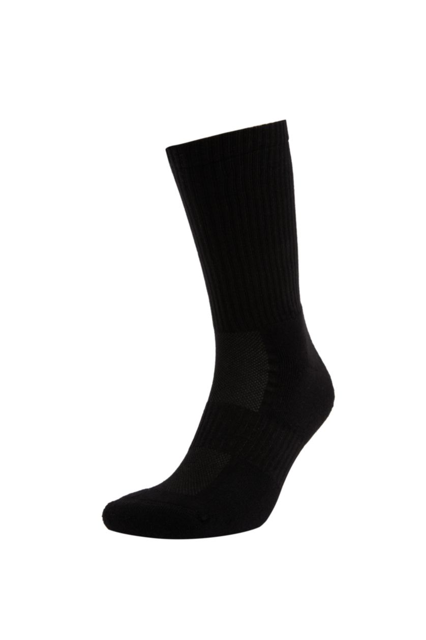 MAN Black Defacto Fit Men's Cotton 2-Pack Sports Long Terry Socks