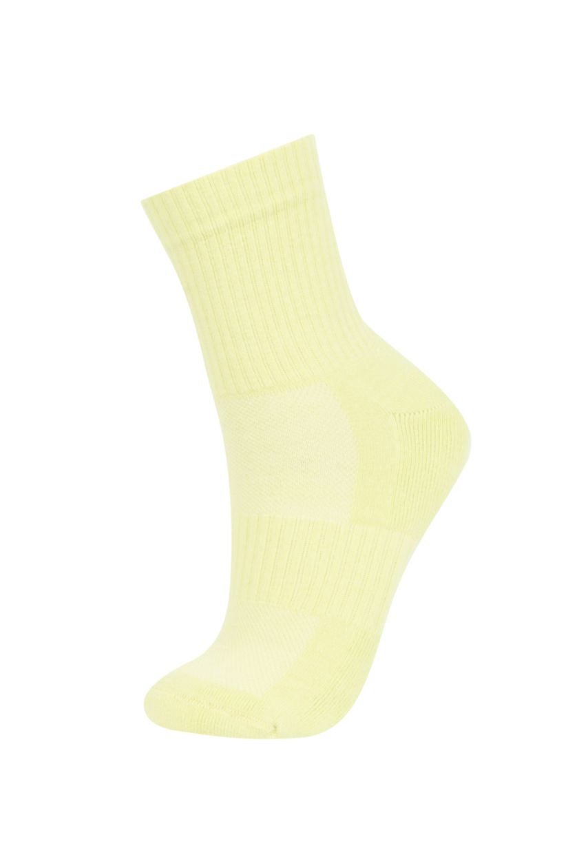 WOMAN Açık Sarı Women Defacto Fit 2-Pack Cotton Sports Socks