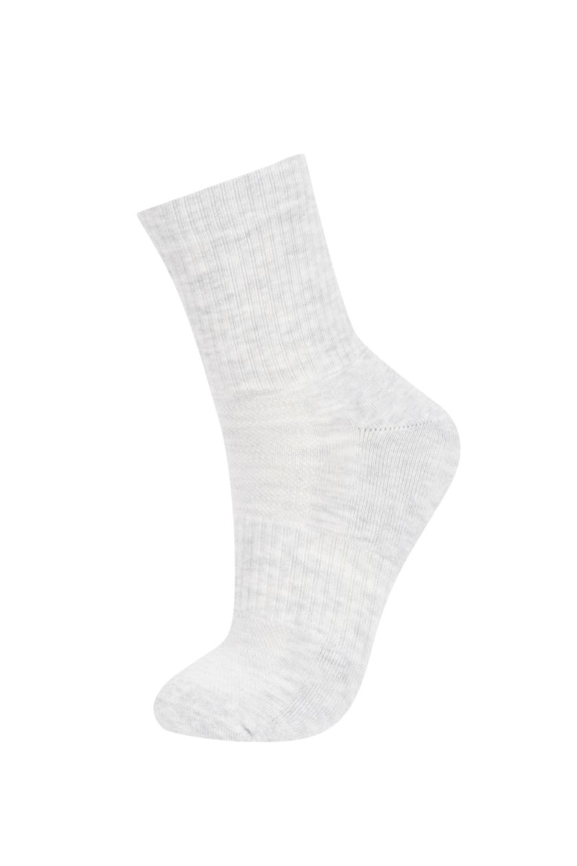WOMAN Açık Sarı Women Defacto Fit 2-Pack Cotton Sports Socks