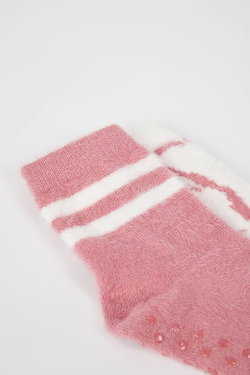 GIRLS & TEENS Pink Girls' Cotton 2-Pack Long Socks