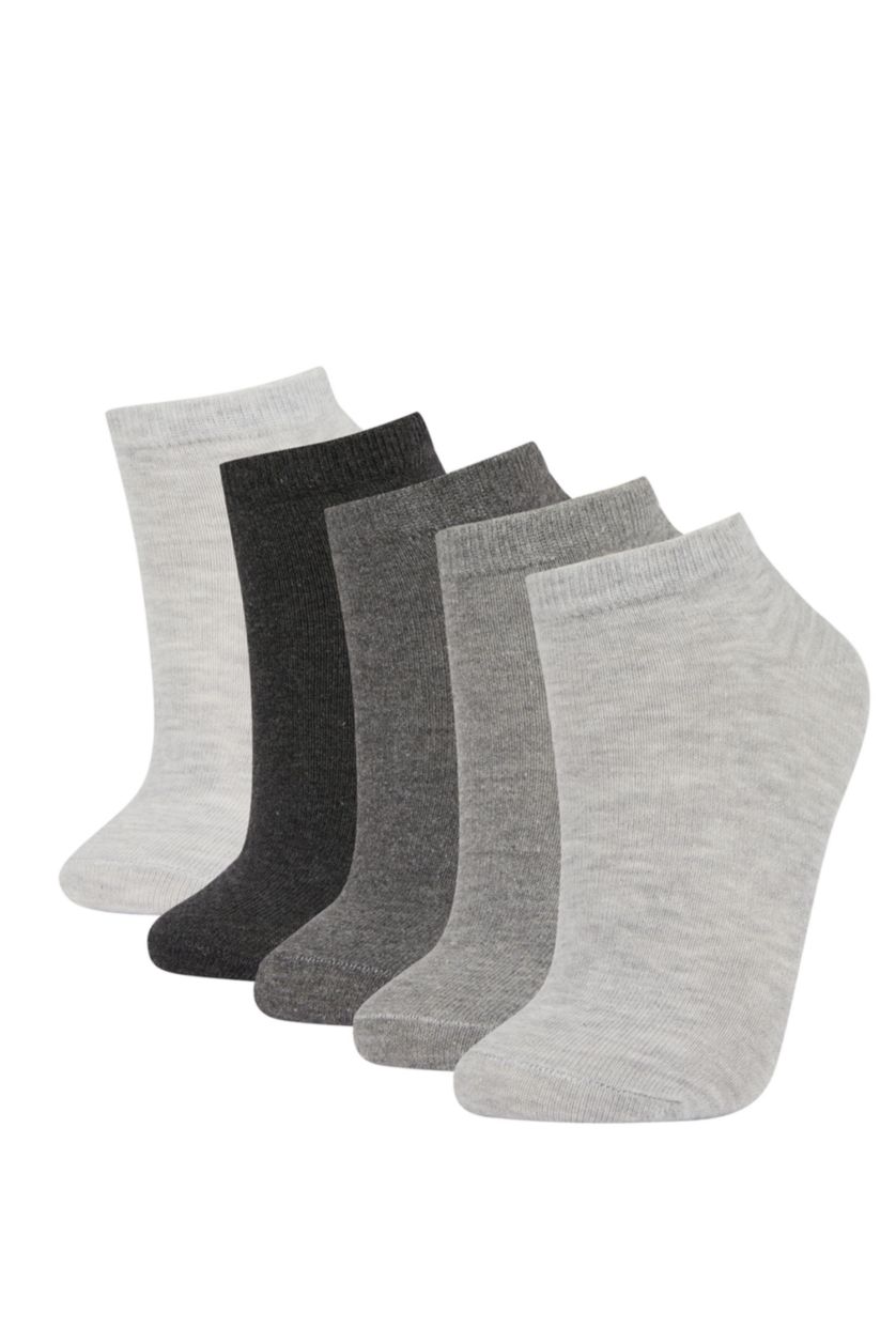 WOMAN Grey Women's Cotton 5 Pack Short Socks