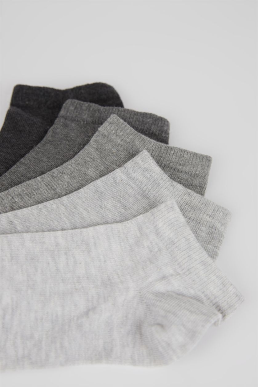 WOMAN Grey Women's Cotton 5 Pack Short Socks
