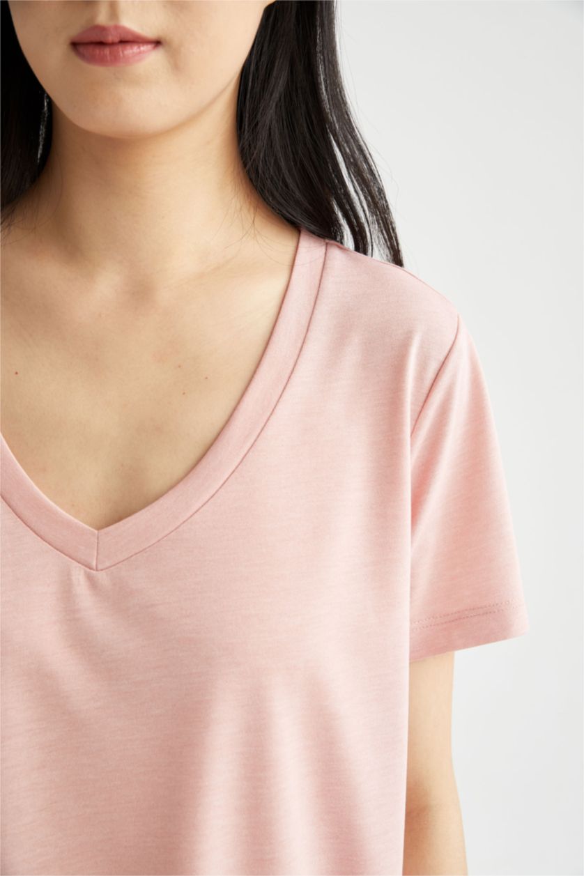 نساء سيموني Regular Fit Cotton Short Sleeve T-Shirt