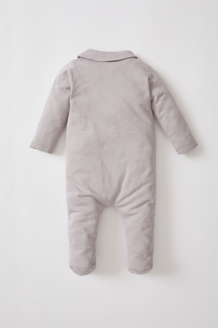 BABY GIRL Lilac 2 piece Thin Sweatshirt Fabric Regular Fit Baby Collar Jumpsuit