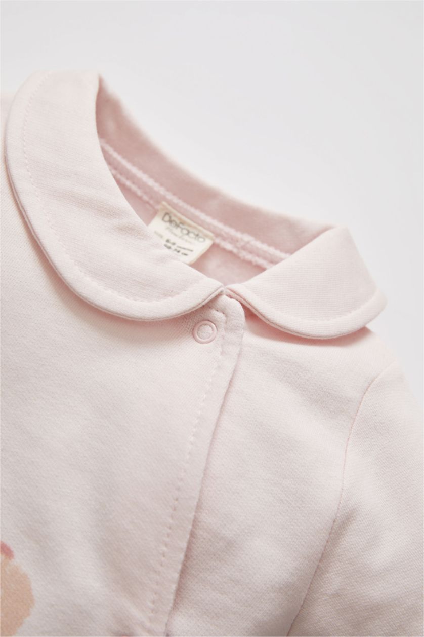 BÉBÉ FILLE Rose Salopette Tissu Sweat Fin 2