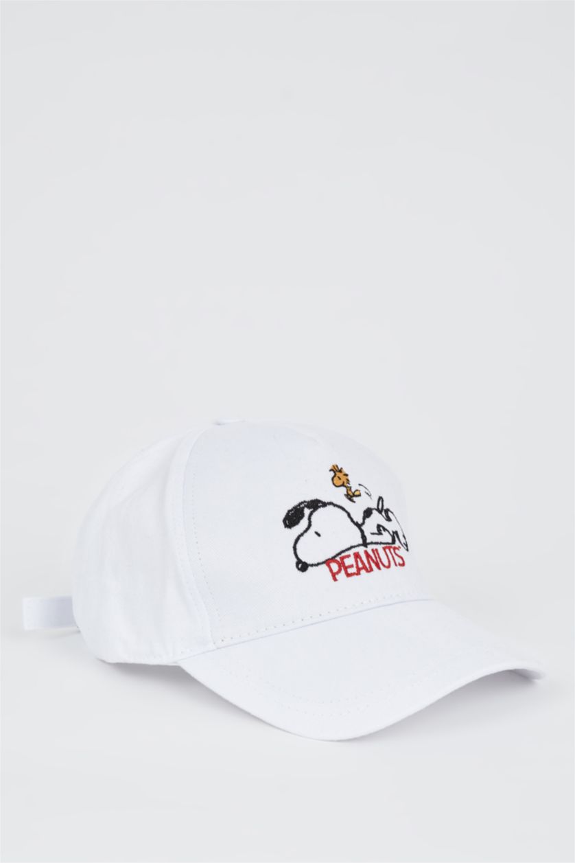WOMAN White Snoopy Printed Baseball Cap