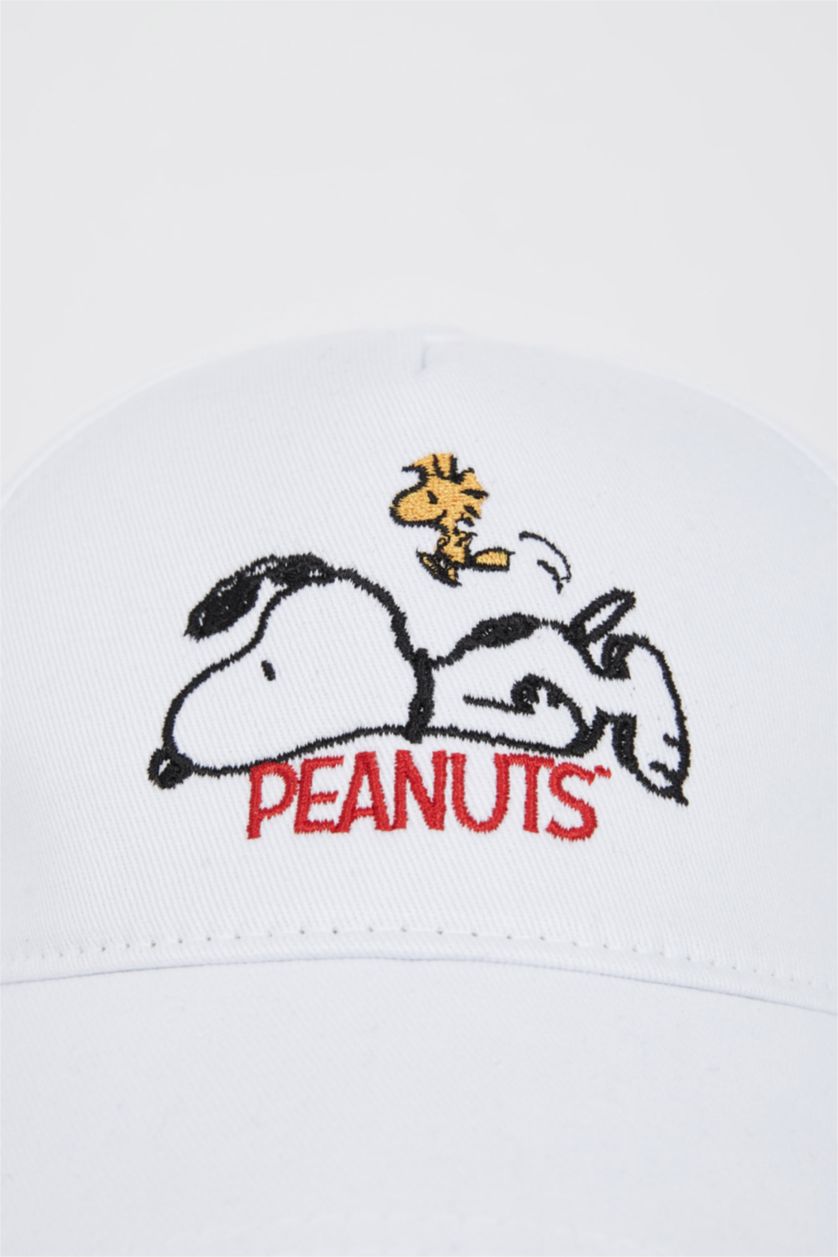 WOMAN White Snoopy Printed Baseball Cap