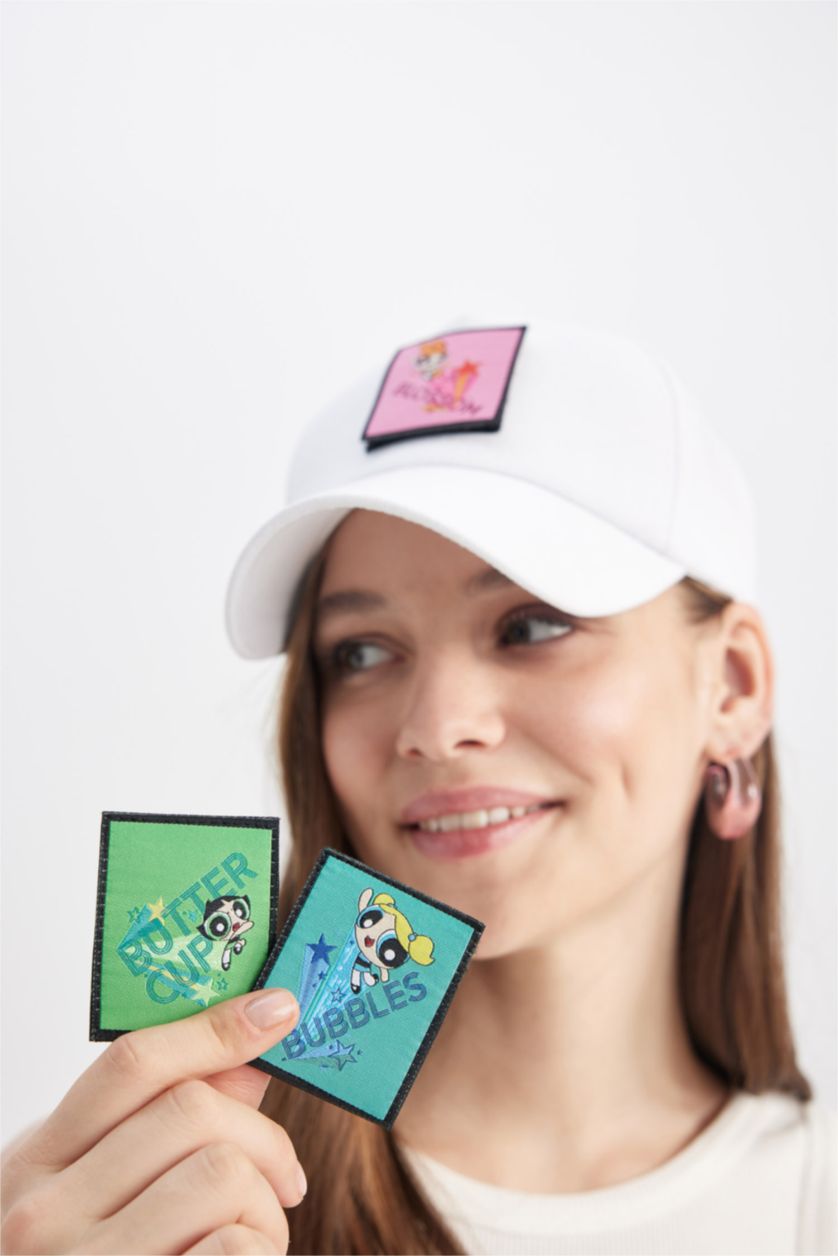 نساء أبيض قبعة كاب نسائي من باورف باف جيرل