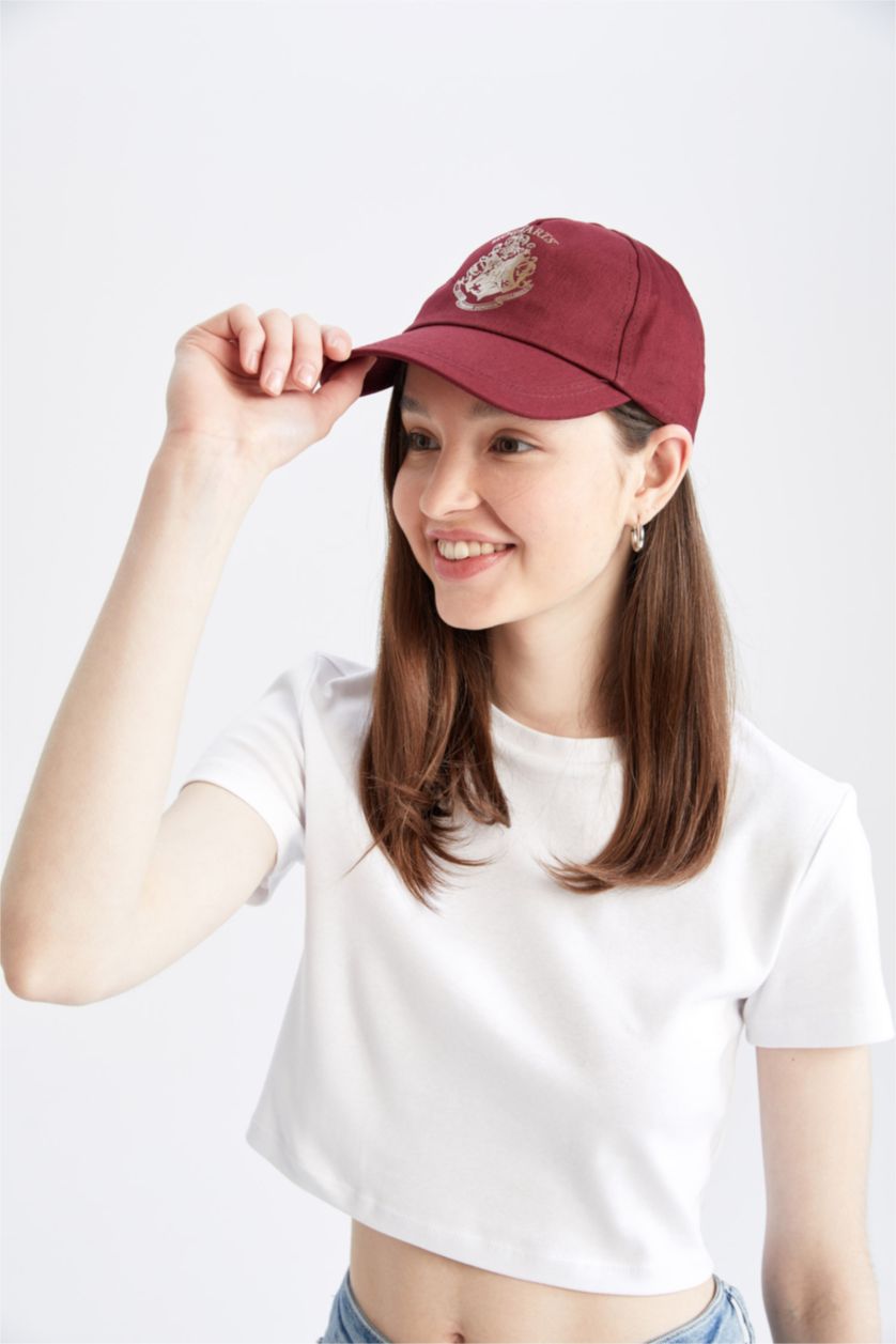 Woman Bordeaux Harry Potter Printed Cap
