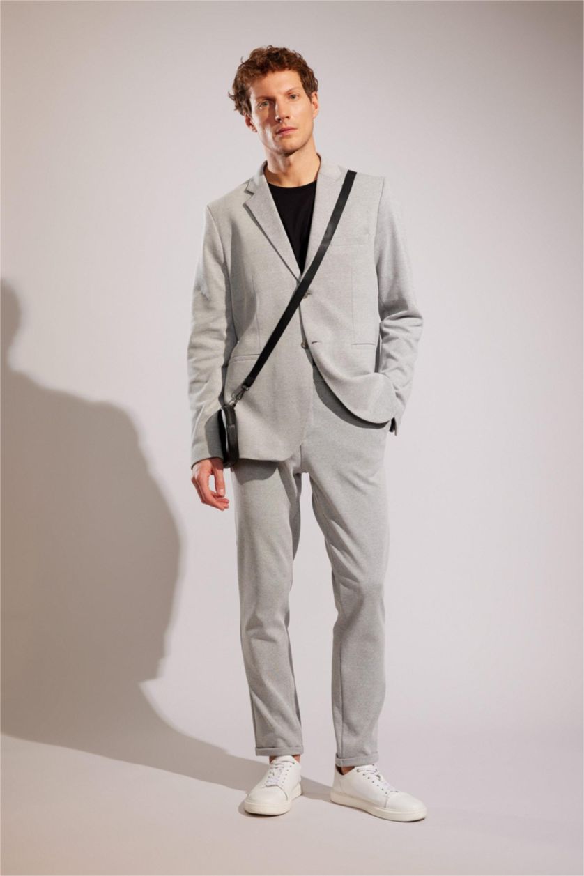 MAN Grey Slim Fit Lined Blazer