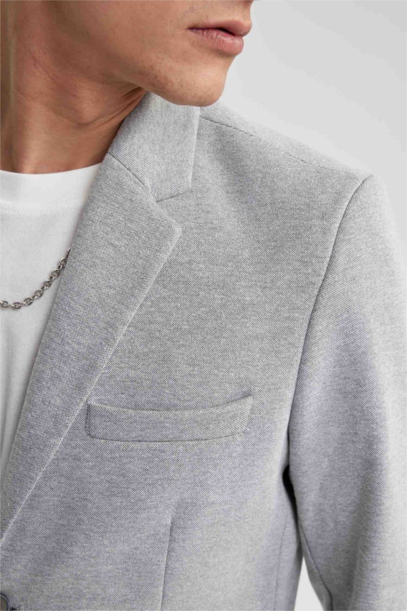 MAN Grey Slim Fit Lined Blazer