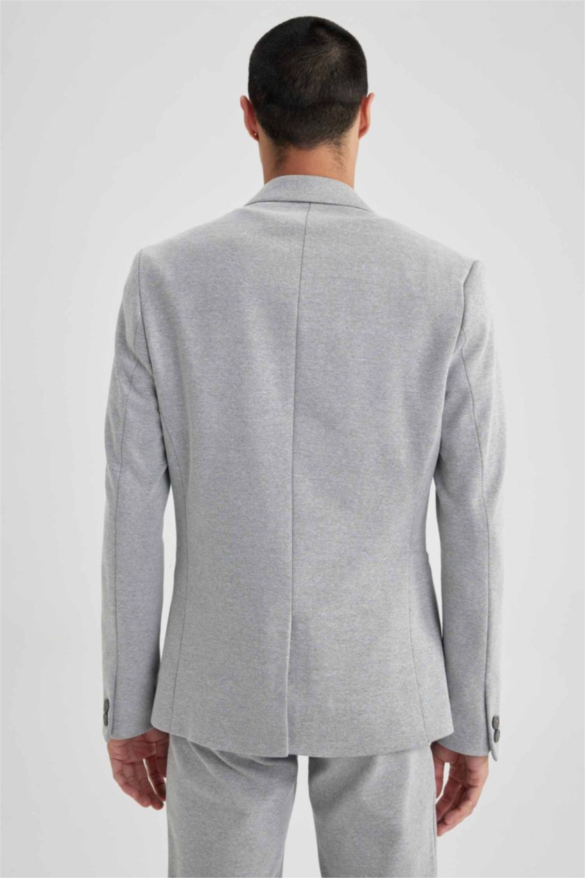 MAN Grey Slim Fit Lined Blazer