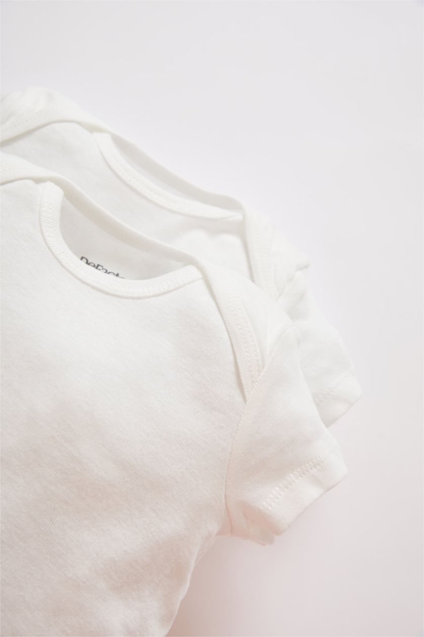 BÉBÉ GARÇON Beige Body bébé garçon à manches courtes en coton nouveau-né à 2 clous