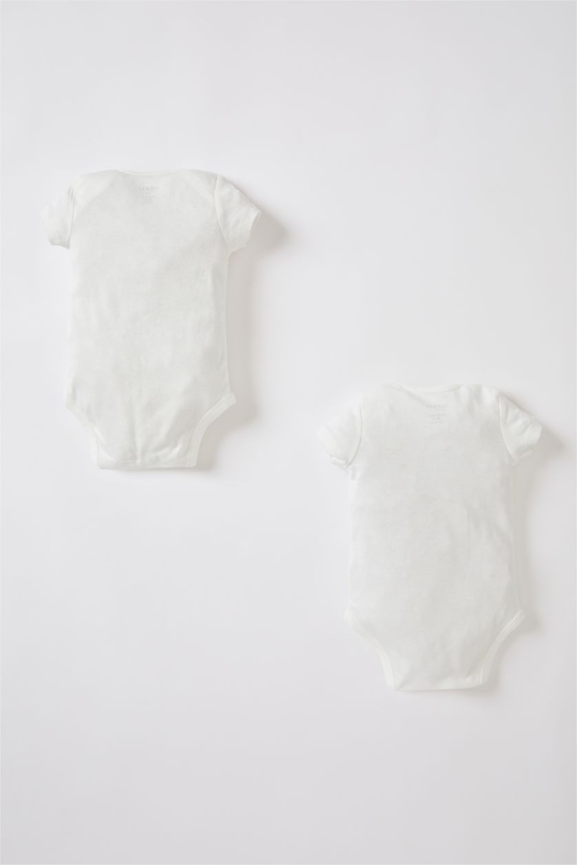 BÉBÉ GARÇON Beige Body bébé garçon à manches courtes en coton nouveau-né à 2 clous