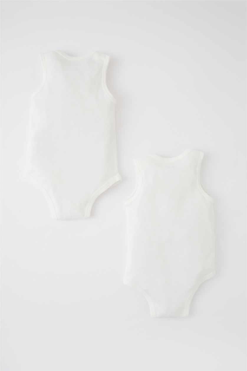 BABY BOY Beige Baby Boy Dinosaur Printed Newborn Cotton Rompers