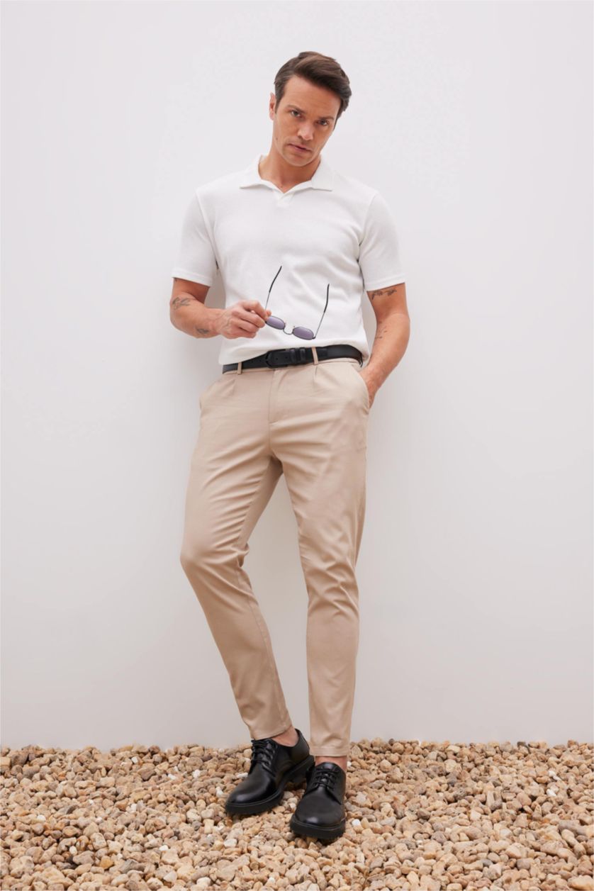 رجال بيج فاتح تي شيرت مودرن فيت أساسي بأكمام قصيرة ورقبة بولو