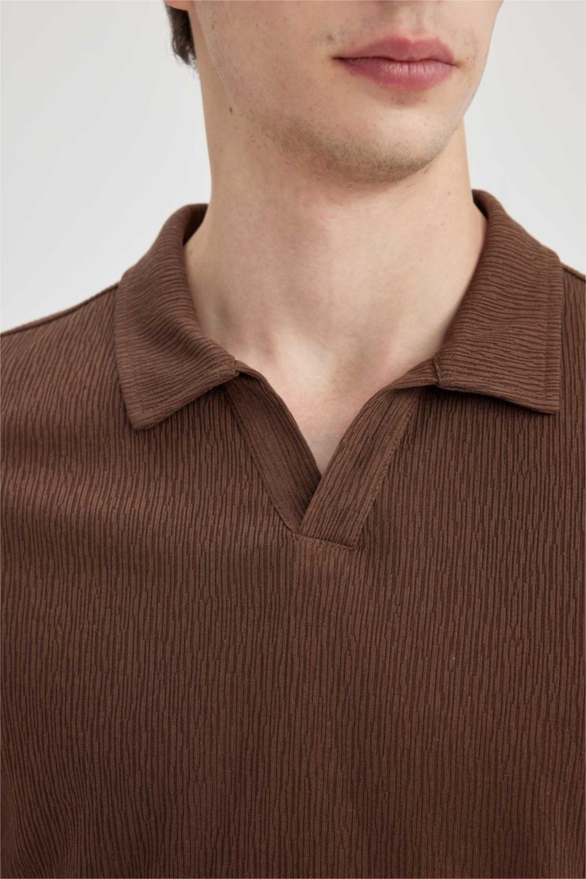 رجال بني Modern Fit Short Sleeve Polo T-Shirt