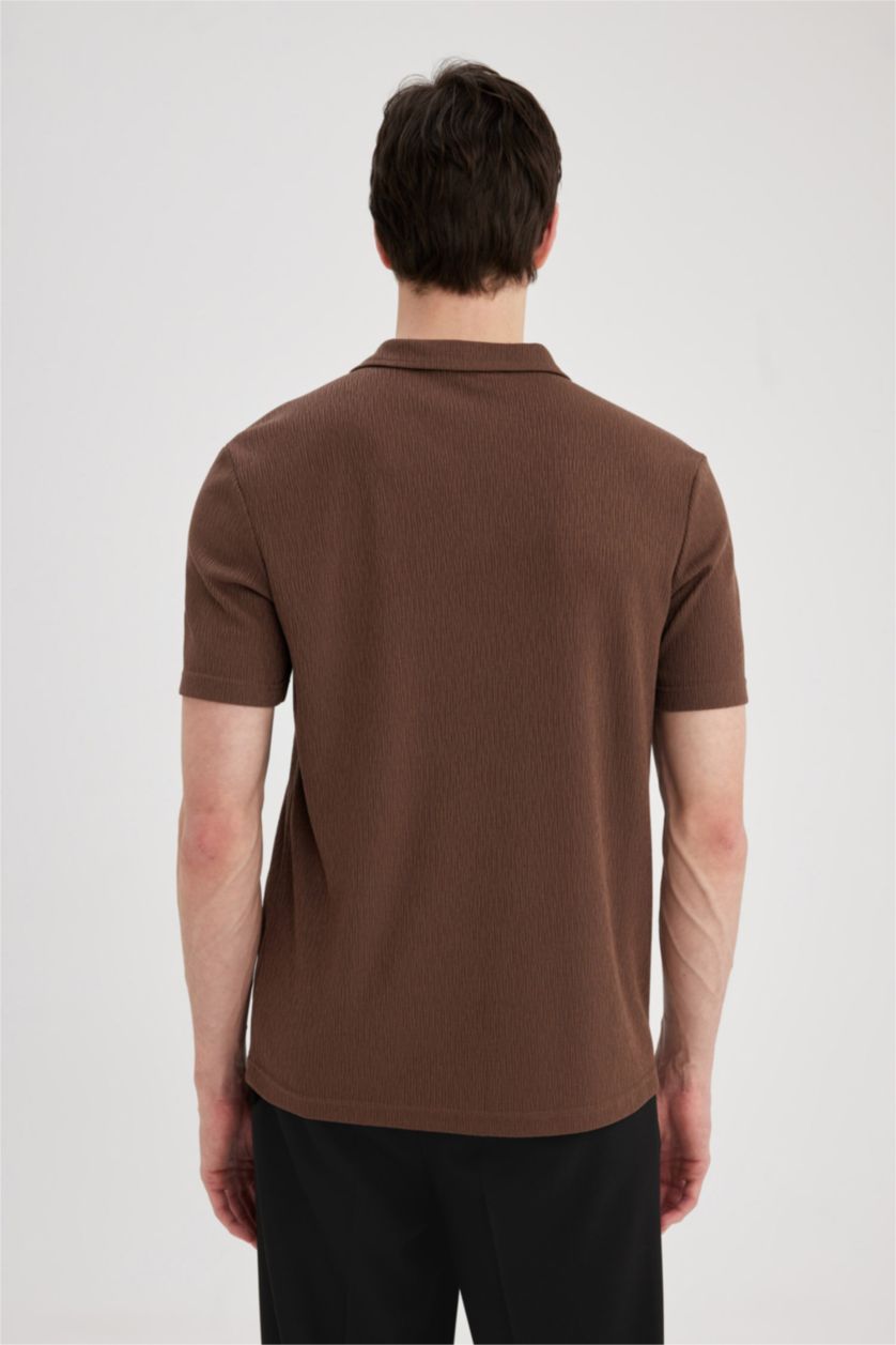 رجال بني Modern Fit Short Sleeve Polo T-Shirt