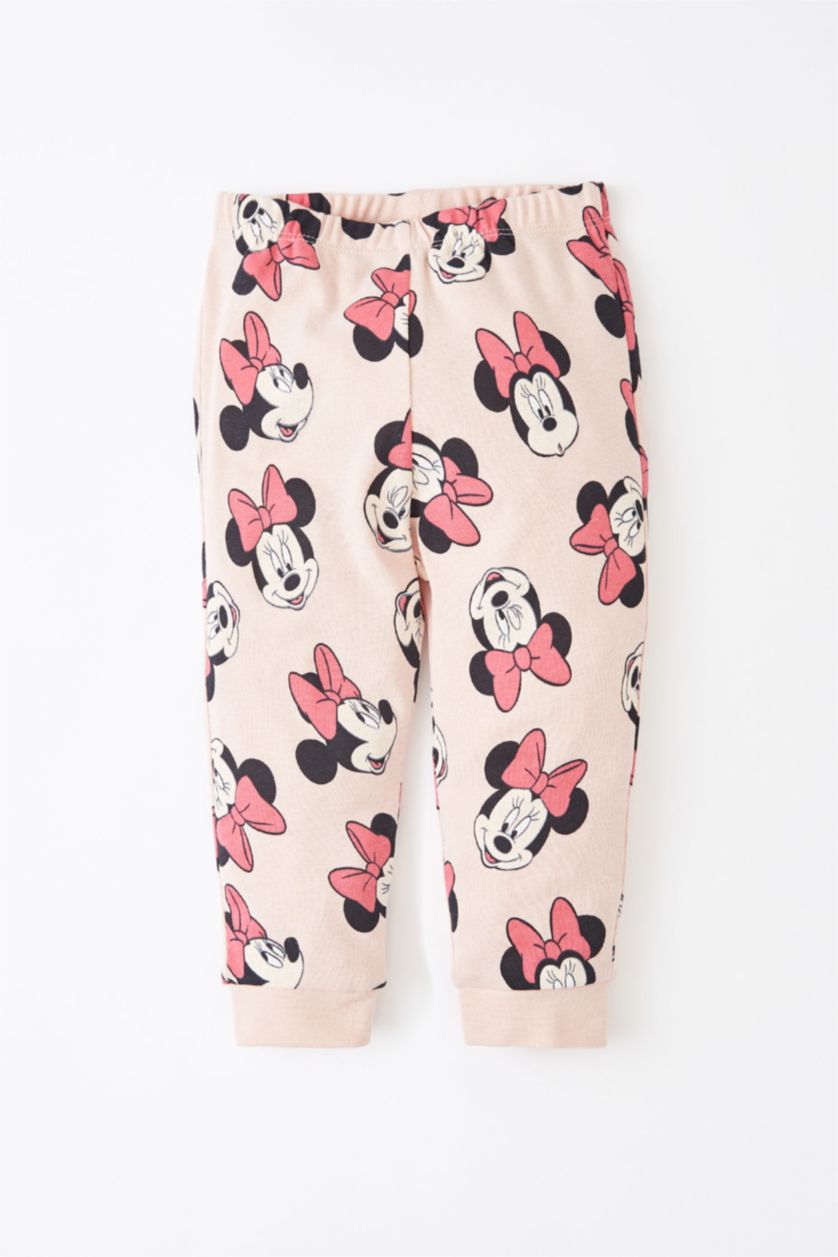 BABY GIRL Beige Long Sleeve Minnie Mouse Print Pyjama Set