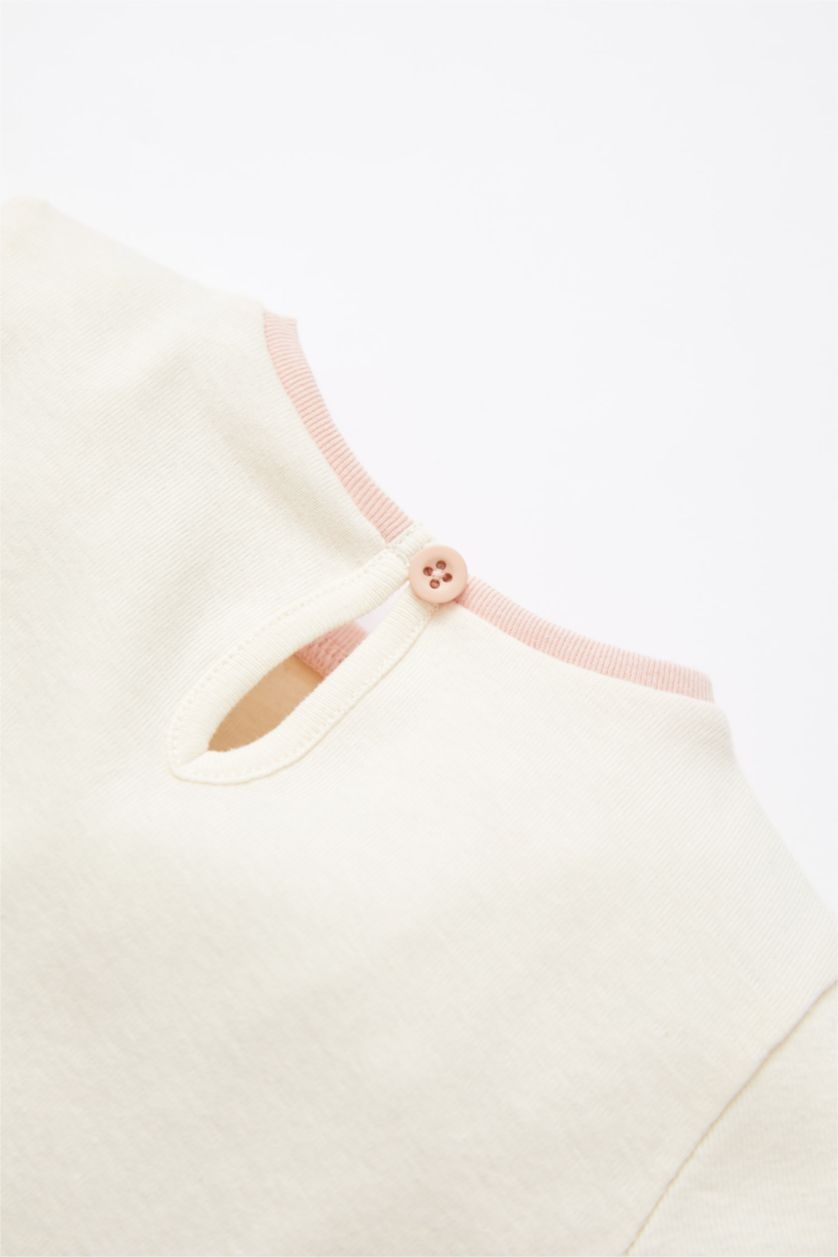 BABY GIRL Beige Long Sleeve Minnie Mouse Print Pyjama Set