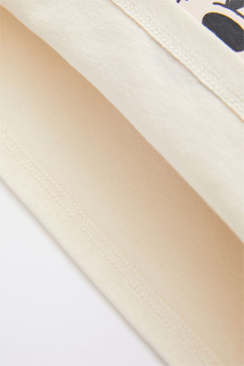 BABY GIRL Beige Long Sleeve Minnie Mouse Print Pyjama Set